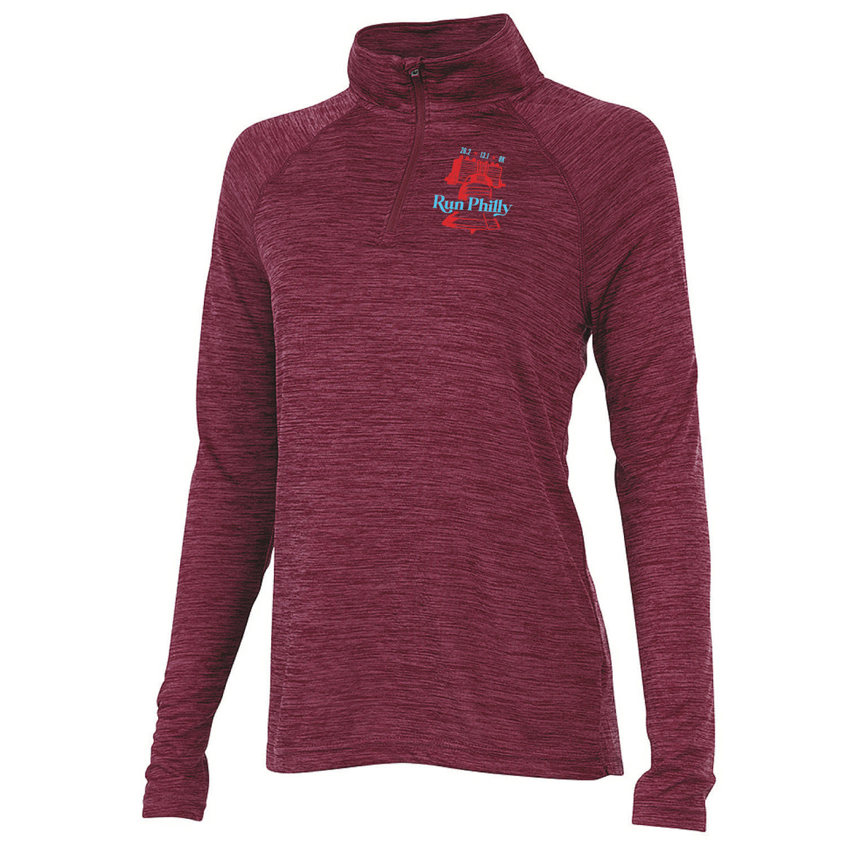 Fitted Tech 1/4 Zip -Space-Dye Maroon- PMW LCP
