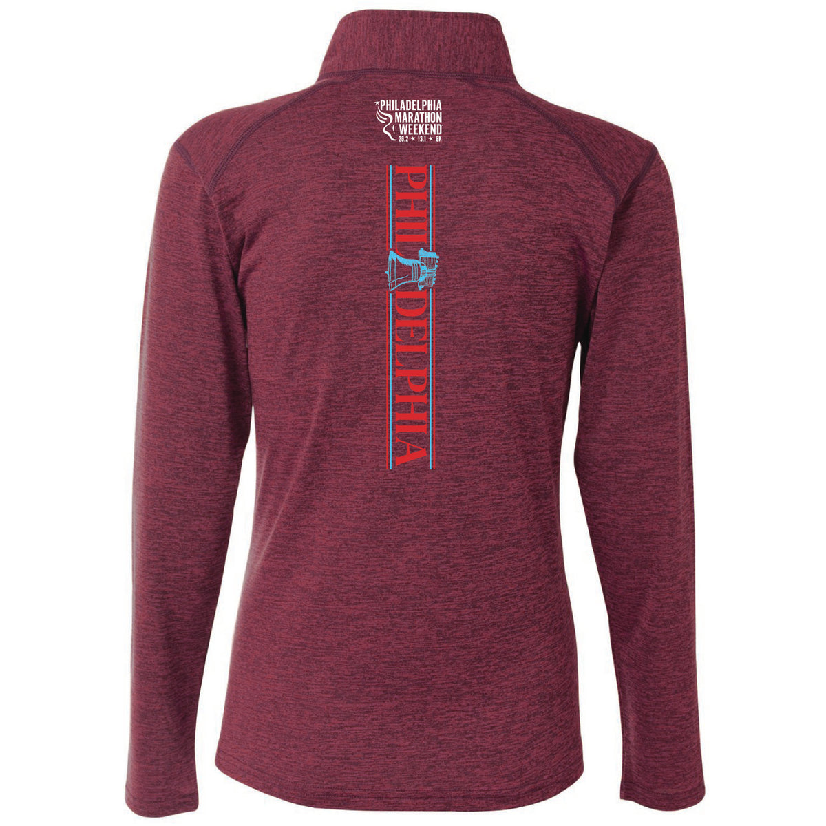 Fitted Tech 1/4 Zip -Space-Dye Maroon- PMW LCP