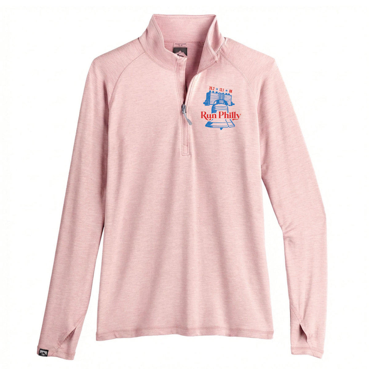Fitted Sueded Eco 1/4 Zip -Pale Pink- PMW LCP