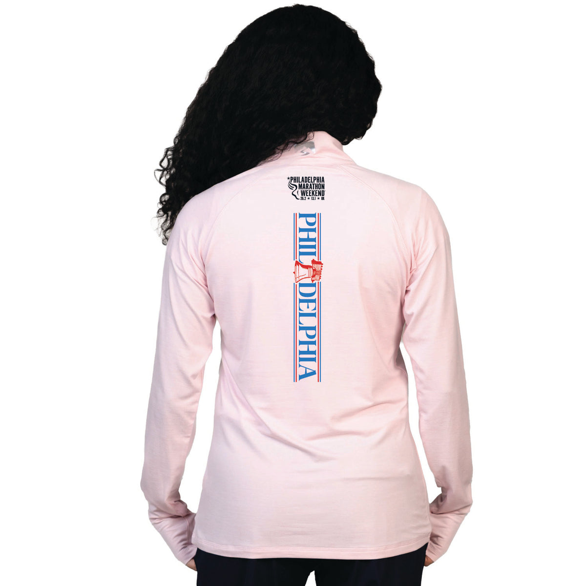 Fitted Sueded Eco 1/4 Zip -Pale Pink- PMW LCP