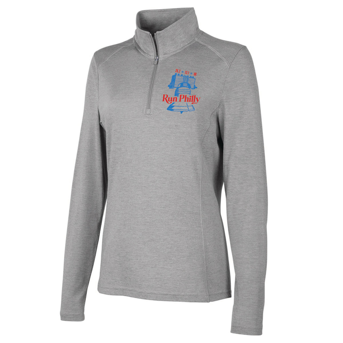 Fitted Triblend 1/4 Zip -Light Grey Heather- PMW LCP