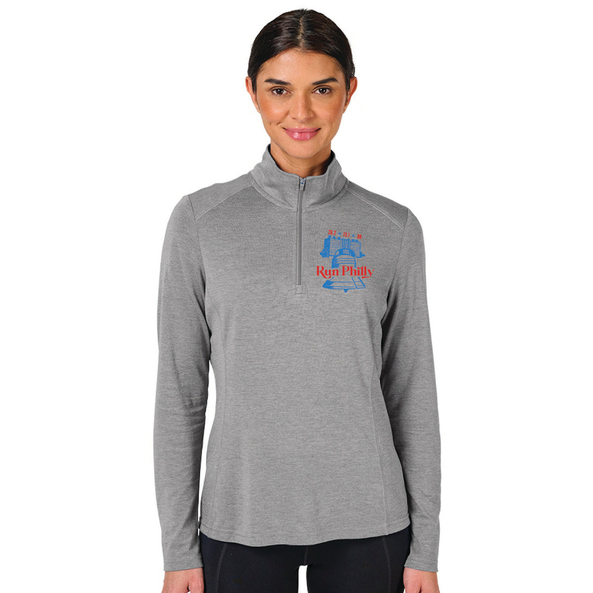 Fitted Triblend 1/4 Zip -Light Grey Heather- PMW LCP