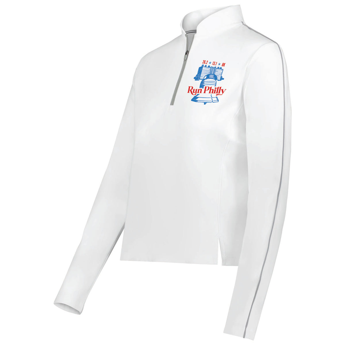 Fitted Court 1/4 Zip -White- PMW LCP