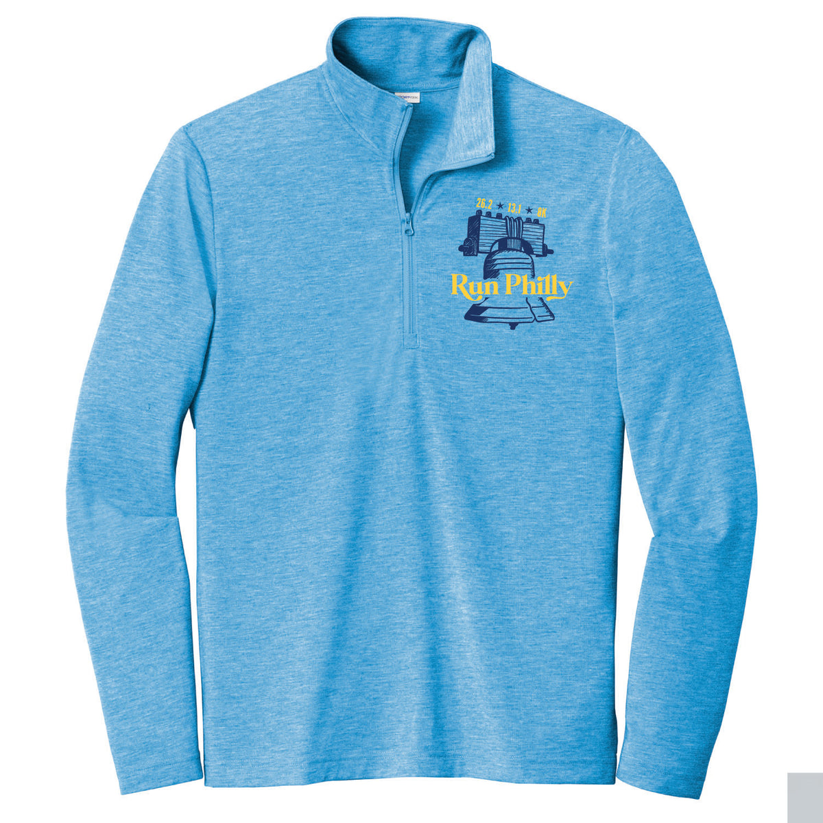 Adult Triblend 1/4 Zip -Pond Blue- PMW LCP