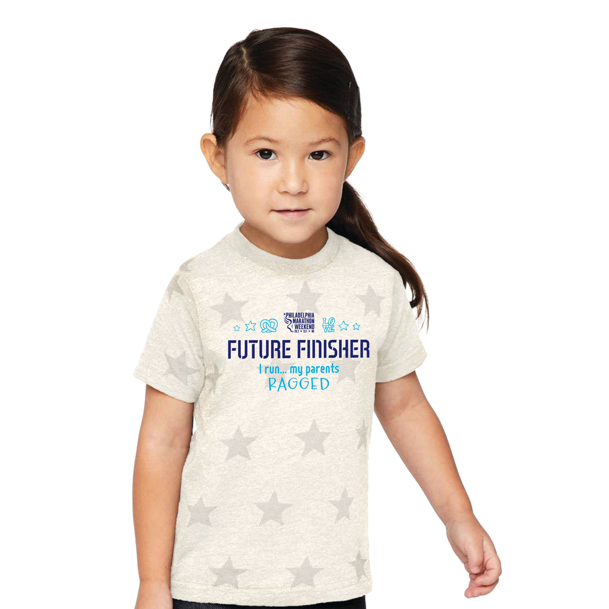 Toddler Tee -White Star- PMW Future Finisher