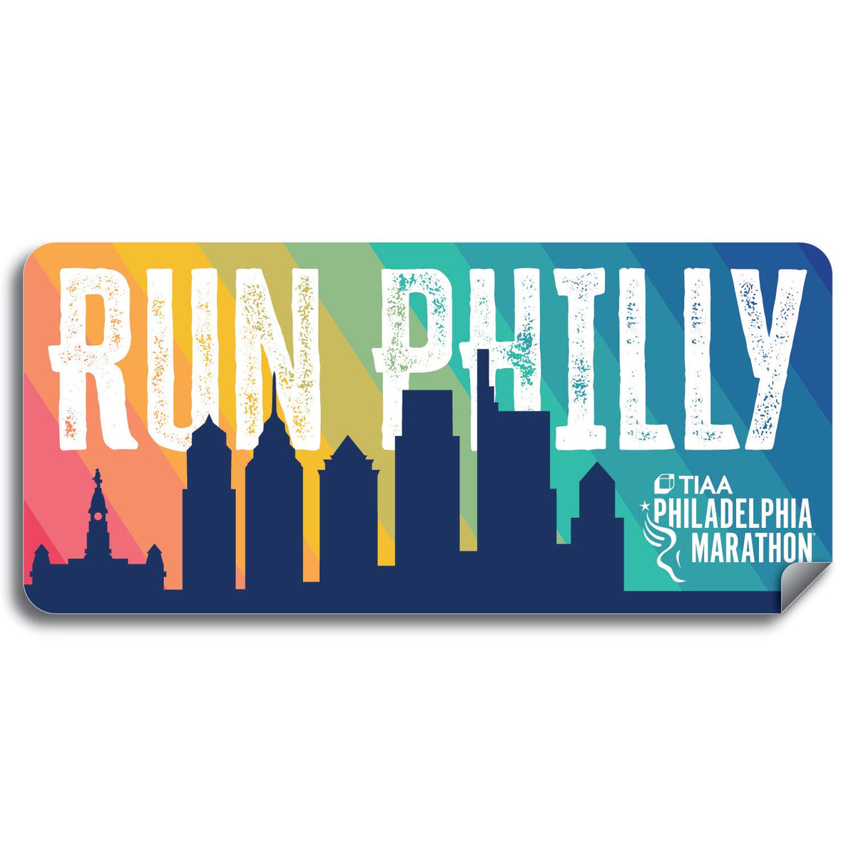 Sticker -Run Philly Rainbow TIAA