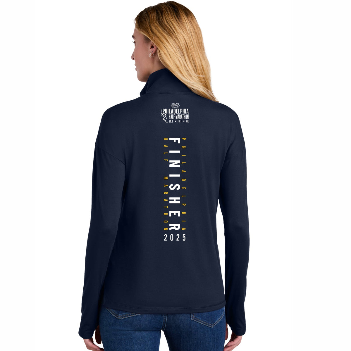 Fitted New Era 1/2 Zip -Navy- D&W 2025 Finisher