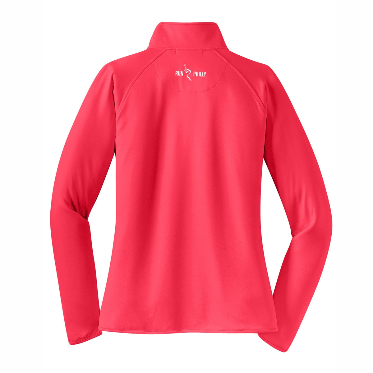 Fitted Tech 1/4 Zip -Hot Coral- D&W 2025 Finisher Embr.