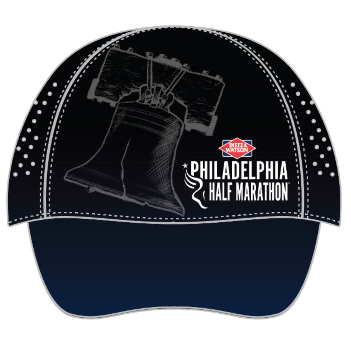Cap -Black Laser-Cut Tech- Half Marathon Logo