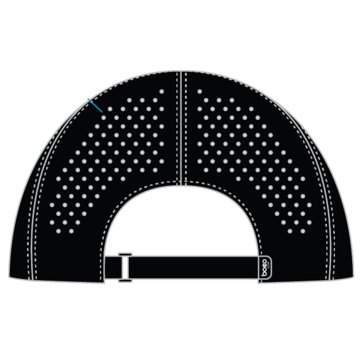 Cap -Black Laser-Cut Tech- Half Marathon Logo