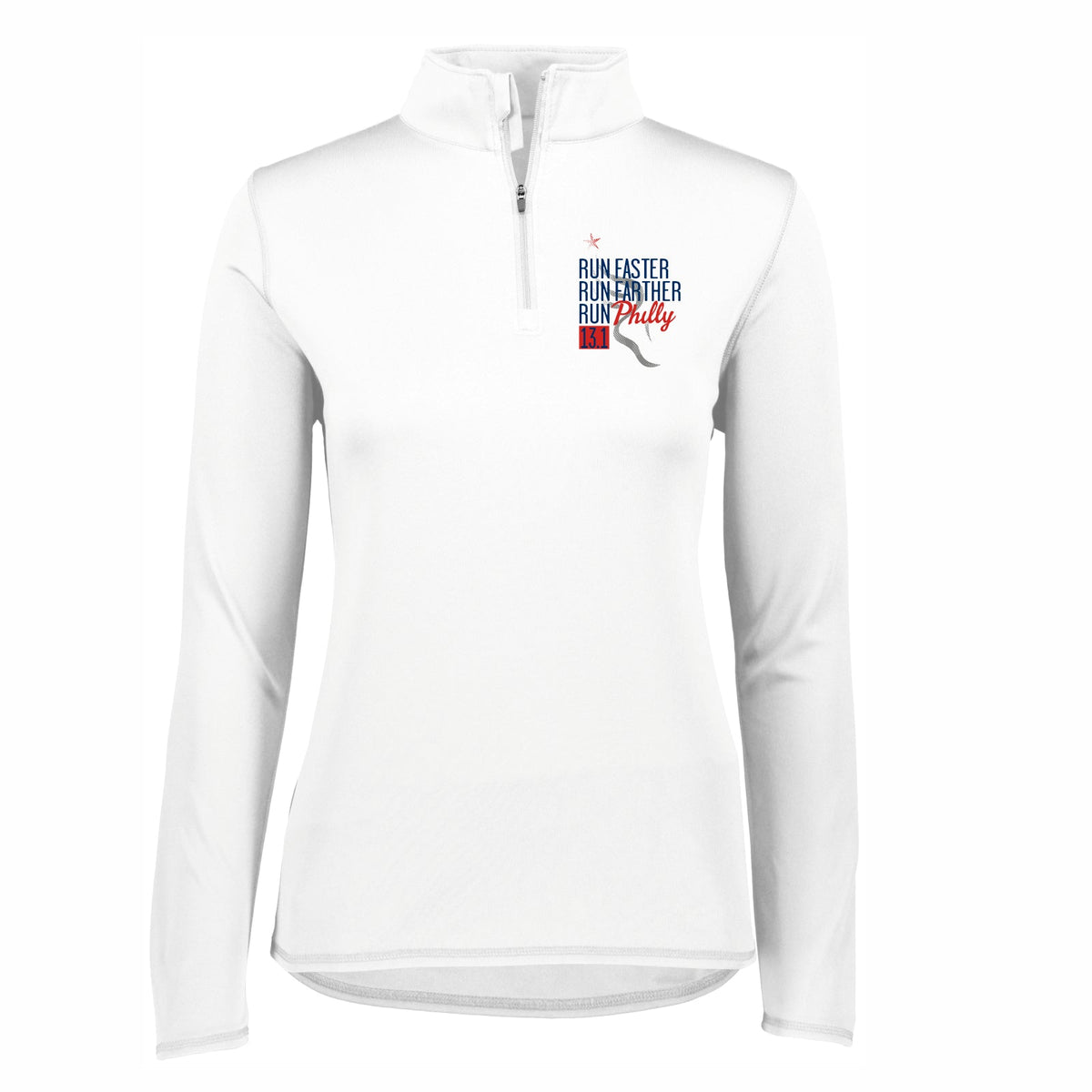 Fitted Tech 1/4 Zip -White- D&W 2025 Course
