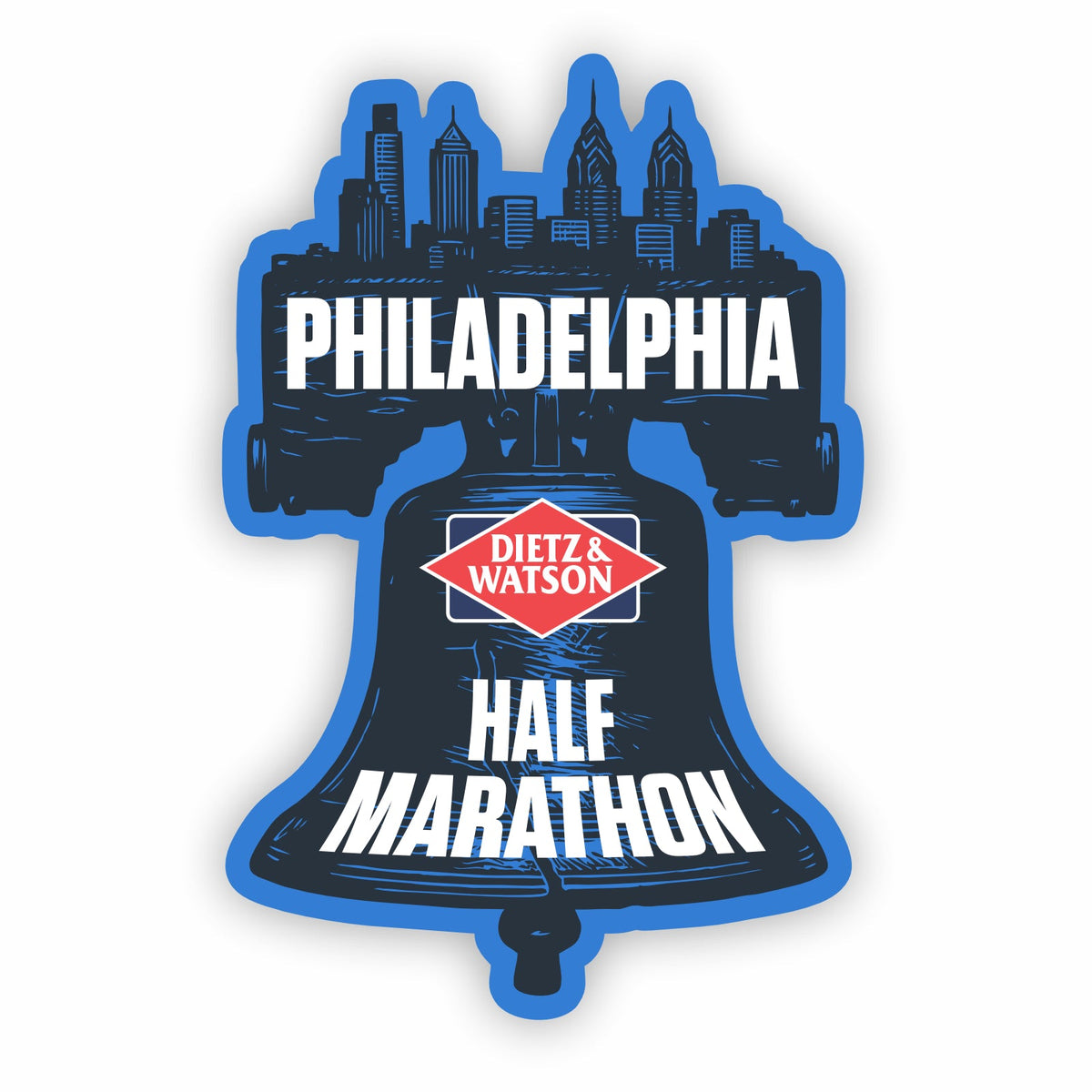 Sticker -Navy Die-Cut- D&W Bell