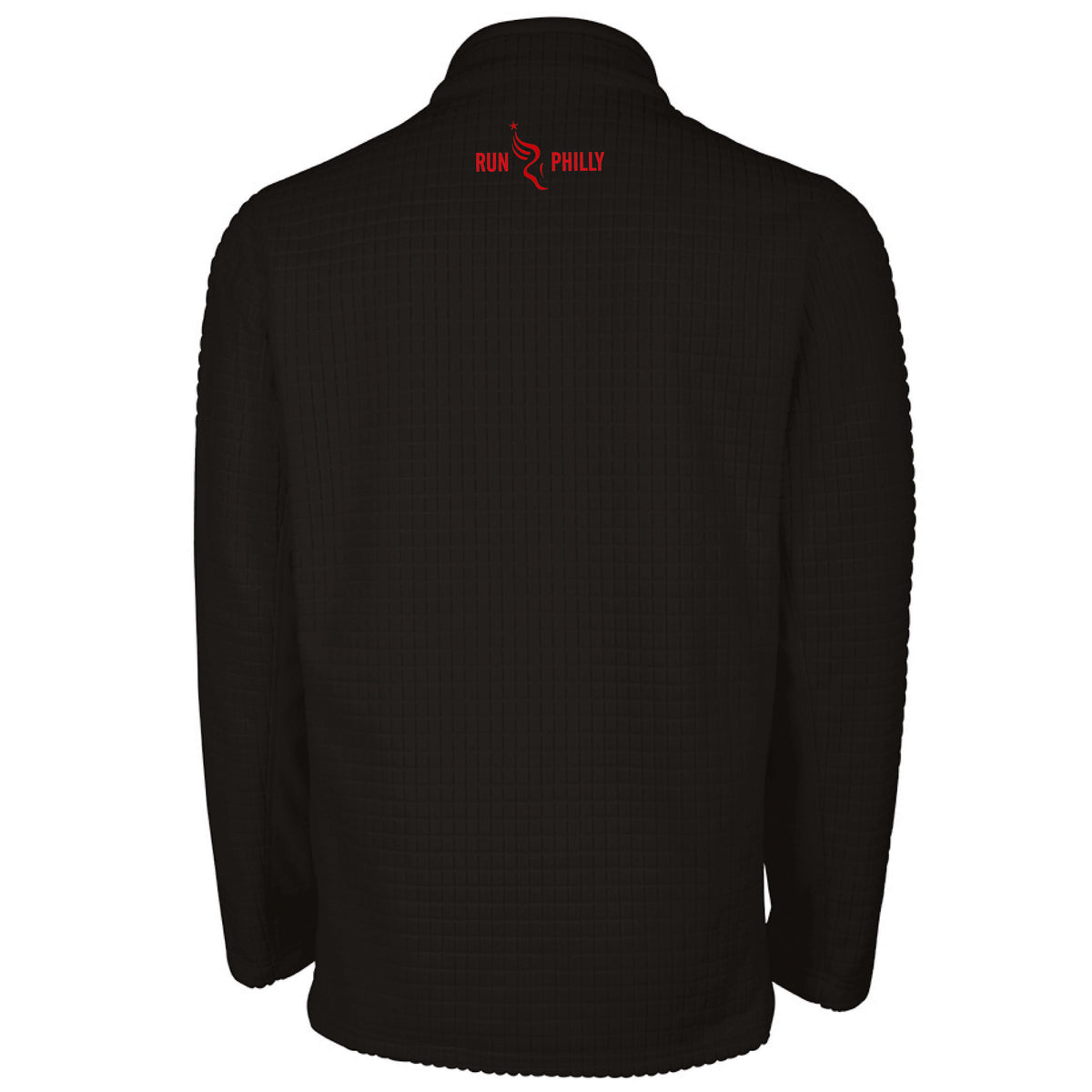 Adult Textured Zip Jacket -Black- D&W Embroidery