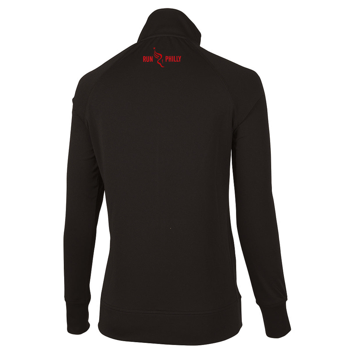 Fitted Tech Zip Jacket -Black- D&W Embroidery