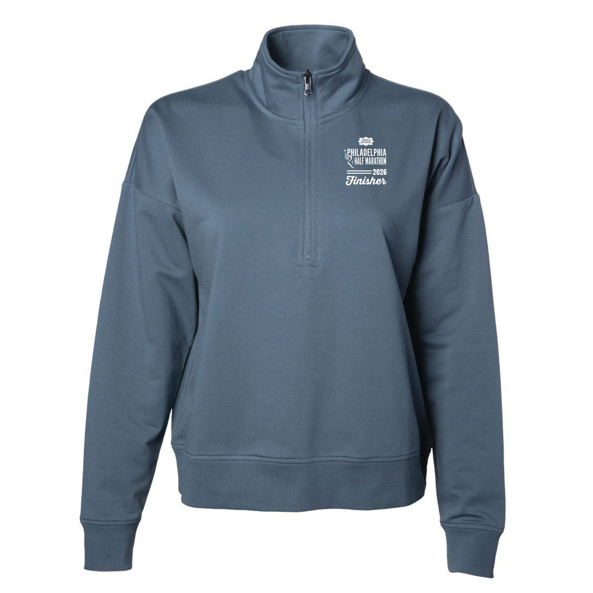 Fitted French Terry 1/4 Zip -Storm Blue- 13.1 2026 Finisher Embr