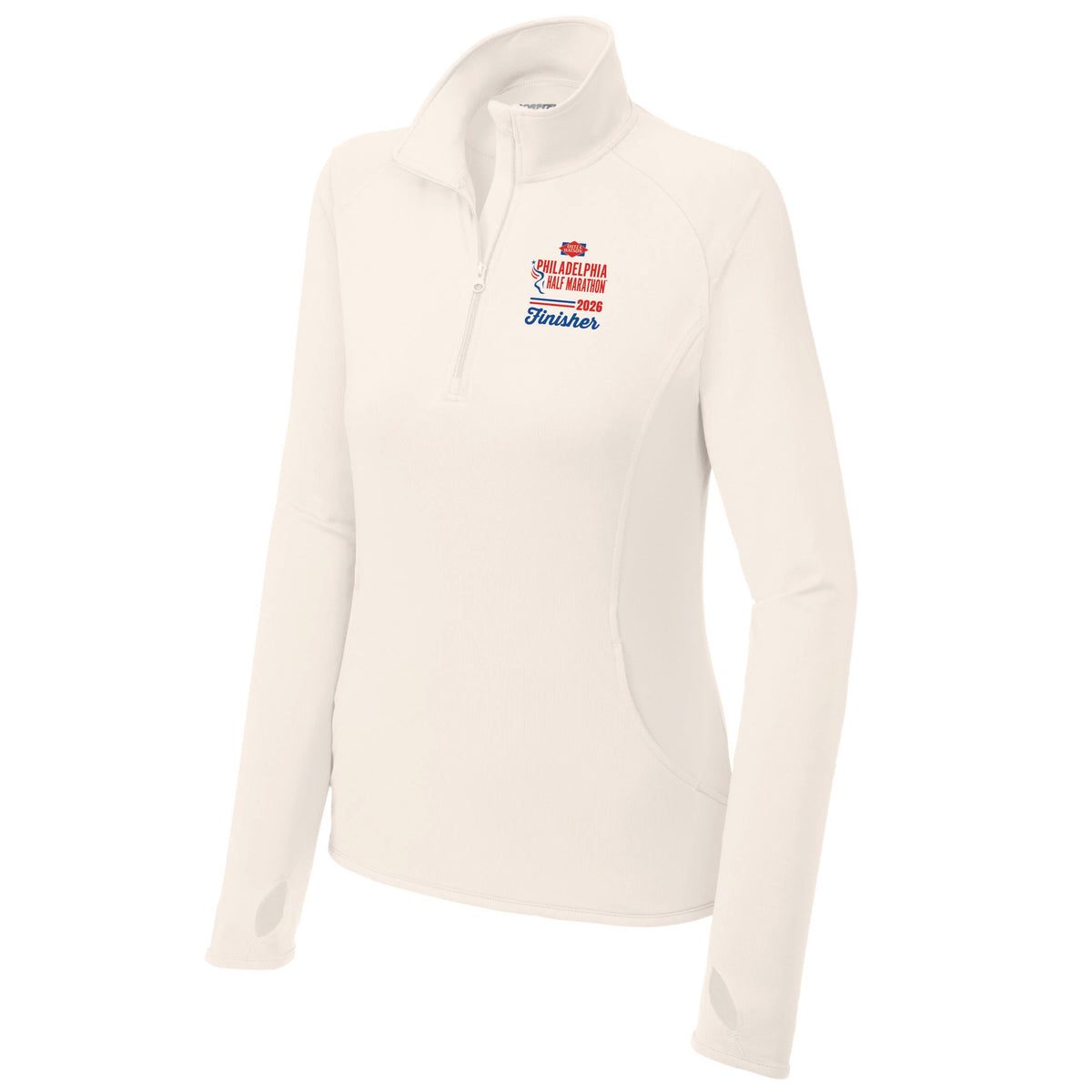 Fitted Tech 1/4 Zip -Ecru- 13.1 2026 Finisher Embr
