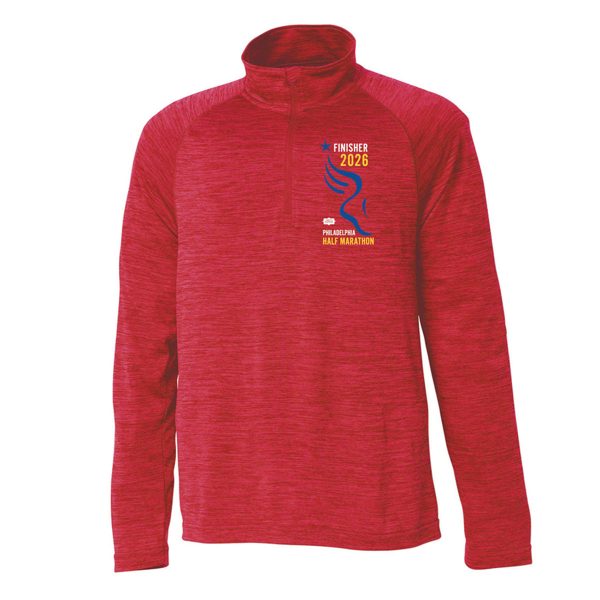 Adult Tech 1/4 Zip -Space-Dye Red- 2026 Finisher D&W