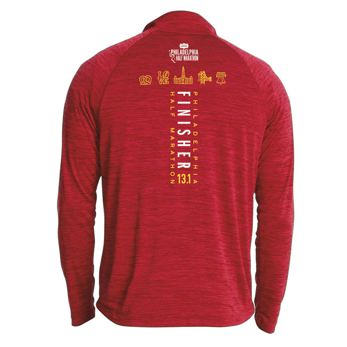 Adult Tech 1/4 Zip -Space-Dye Red- 2026 Finisher D&W